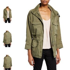 Joie Green Utility Jacket with Adjustable Waist